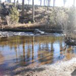 tumalo creek, bright sunshine