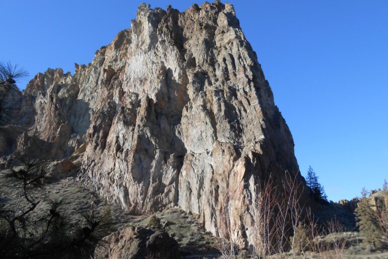 smith rock, blue sky