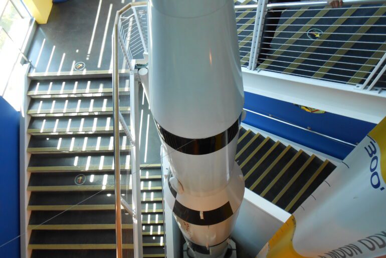 old rocket ship, museum,