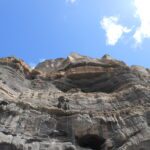 rock, cliff, blue sky