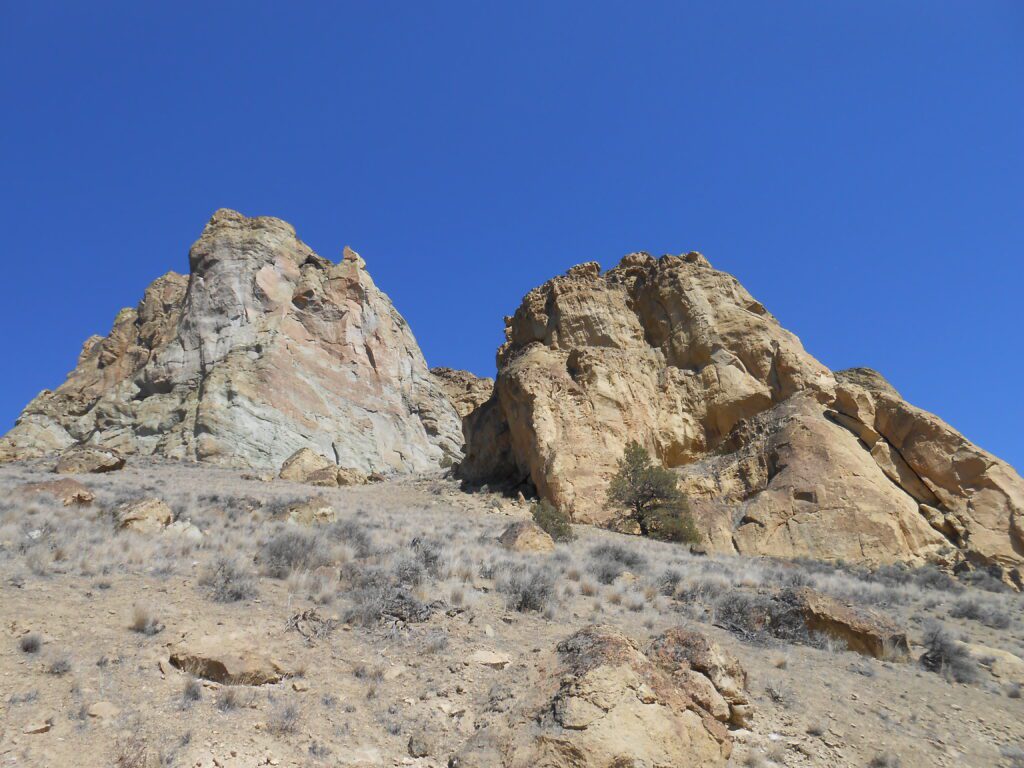 The Desert and Madness rocks, boulders, blue sky, desert,